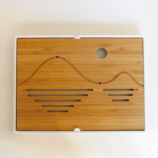 中国茶器【軽量薄型茶盤Ｔ23w(ホワイト) １個】