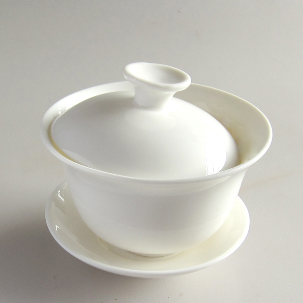 中国茶器【白磁ミニ蓋碗（60ml）1客】