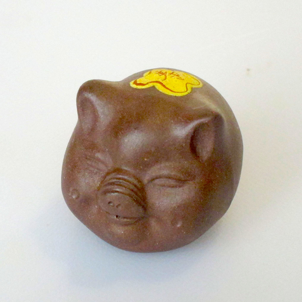 茶盤マスコット【茶盤マスコットミニ豚（寿）１個】