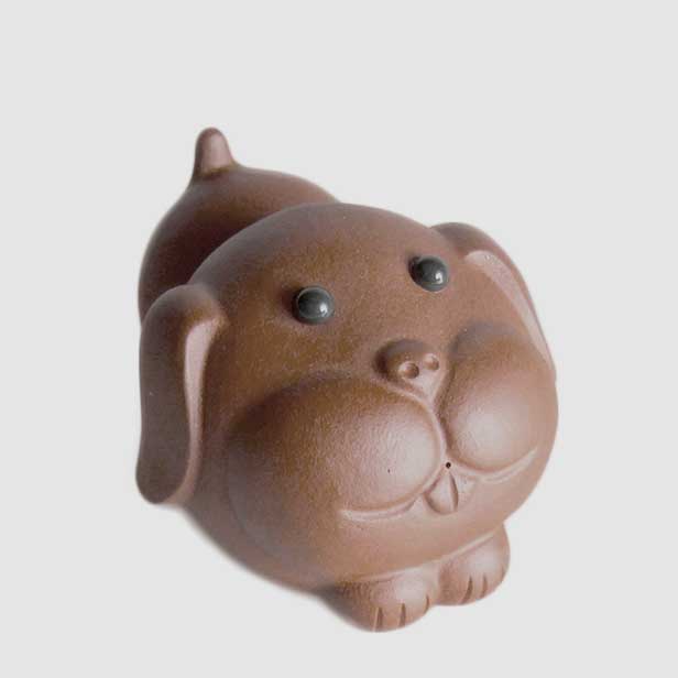 茶盤マスコット【茶盤マスコットうるうる子犬(焦げ茶)　１個】